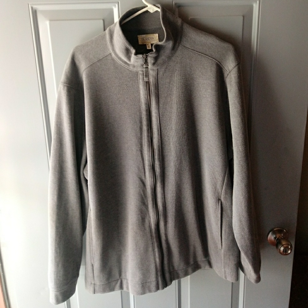 Mens long sleeve zip up sweater